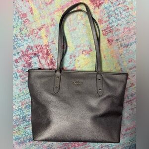 🦋Coach Charcoal Gray Tote Bag